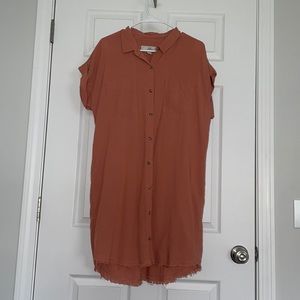 Thread Supply Button Up T-Shirt Dress